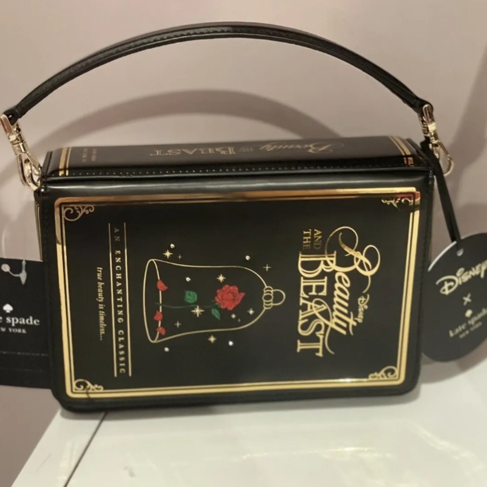 NWT Kate Spade X Disney Beauty and the Beast 3d Book Crossbody￼black - Picture 12 of 14